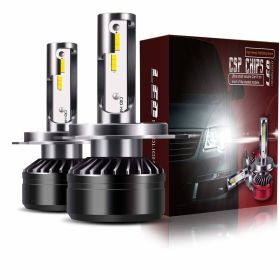 Saber-X LED Headlight Bulbs Conversion Kit,DOT Approved D6 Series CSP Chips Adjustable Beam Light Bulb With Fans Sets - 6000LM 6000K Cool White - h4/9