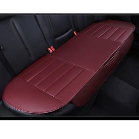 Full Surround Front Car Seat Cover Leather Pad Mat Auto Chair Cushion Protector - 1pc rear cover - Red