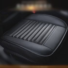 Car Front Rear Seat Cushion, Full Surround w/ Bamboo Charcoal - Black - 1pc