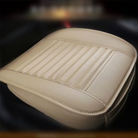 Car Front Rear Seat Cushion, Full Surround w/ Bamboo Charcoal - Beige - 1pc