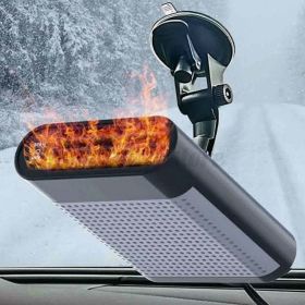 Powerful Car Heater and Fan Defroster - Gray